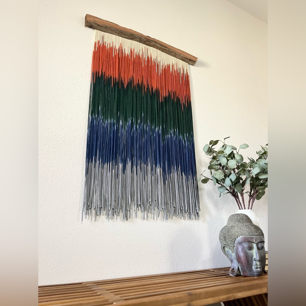 Focal Point III  - Dip Dyed Art | Bold Colorful Fiber Wall Art by J. Durán Art